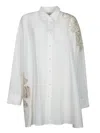Forte Forte Botanical Flower Embroidery Popline Over Shirt In White