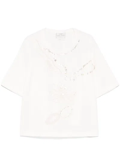 Forte Forte White Embroidered Cotton T-shirt