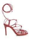 Forte Forte White Leather Sandals In Red