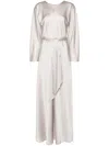 Forte Forte Forte_forte Long Silk Dress With Sash In White