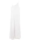 Forte Forte White Maxi Dress With Single Shoulder Strap In White