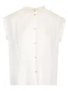 Forte Forte Sleeveless Button Shirt In White