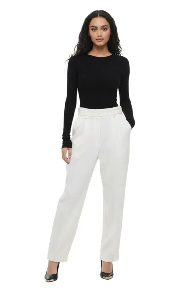 Forte Forte White Straight Pleated Pants