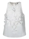 Forte Forte White Top With Floral Appliques In White