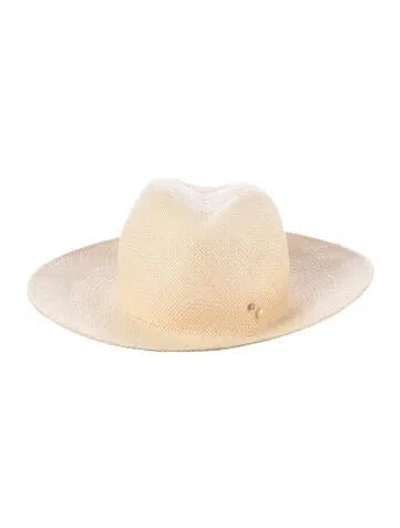 Pre-owned Forte Forte Wide Brim Straw Fedora Hat In Neutrals