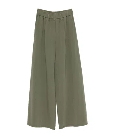 Forte Forte Wide-leg Casual Pants In Green