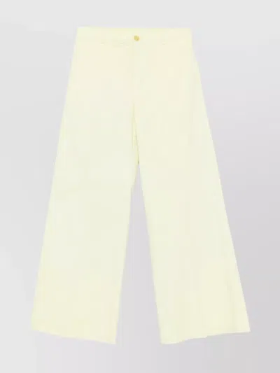 Forte Forte Wide-leg Cotton Trousers With Belt Loops In White