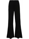 Forte Forte Stretch Crepe Cady Flared Pants In Black
