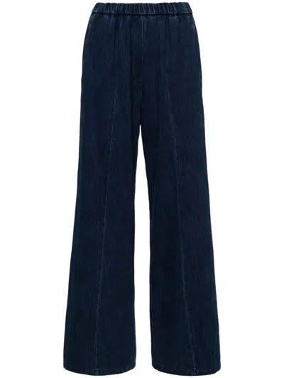 FORTE FORTE WIDE-LEG DENIM COTTON TROUSERS