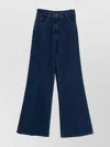 Forte Forte Wide-leg Denim Trousers Featuring Pockets In Blue