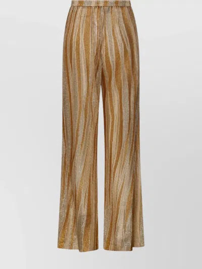 Forte Forte Wide Leg Metallic Finish Trousers In Multi