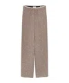 Forte Forte Women Lurex Wide-leg Trousers In Brown