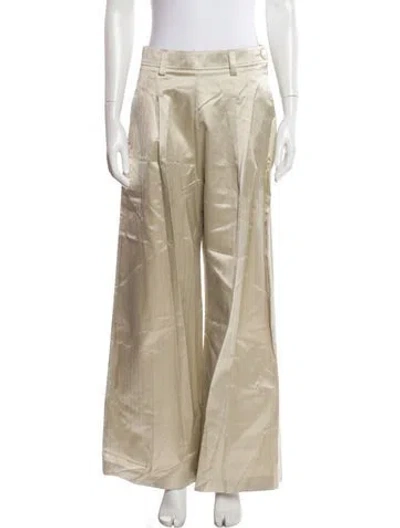 Pre-owned Forte Forte Wide Leg Pants In Gold