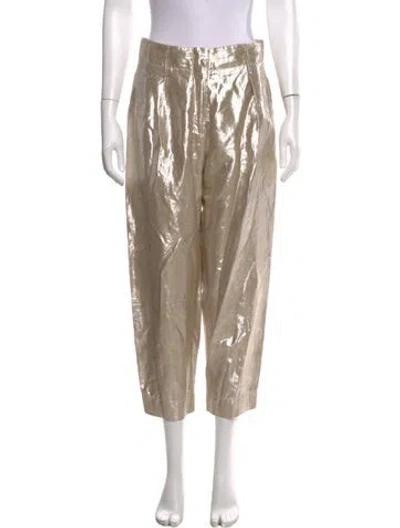 Pre-owned Forte Forte Wide Leg Pants In Metallic/neutrals
