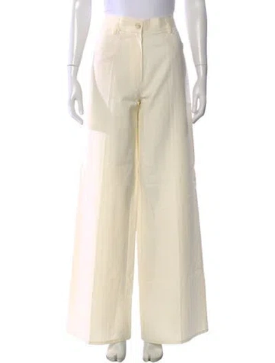 Pre-owned Forte Forte Wide Leg Pants In White