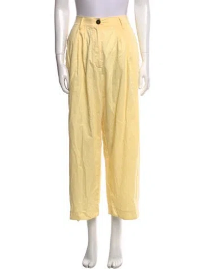 Pre-owned Forte Forte Wide Leg Pants In Yellow