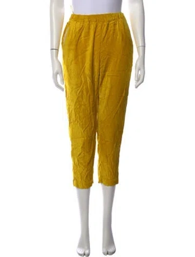 Pre-owned Forte Forte Wide Leg Pants In Yellow