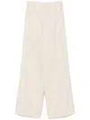 Forte Forte Viscose Wool Slub Flat Front Pants