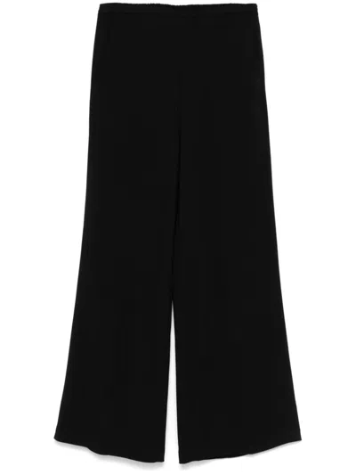 Forte Forte Velour Wide-leg Trousers In Black