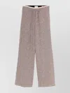 Forte Forte Women Lurex Wide-leg Trousers In Brown