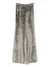 Forte Forte High Waist Wide-leg Trousers With Metallic Effect In Gray