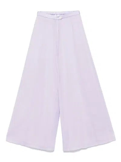 Forte Forte Wide-leg Trousers In Purple