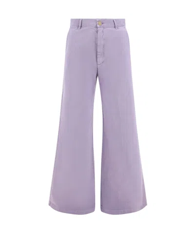 Forte Forte Wide-legged Casual Pants In Purple