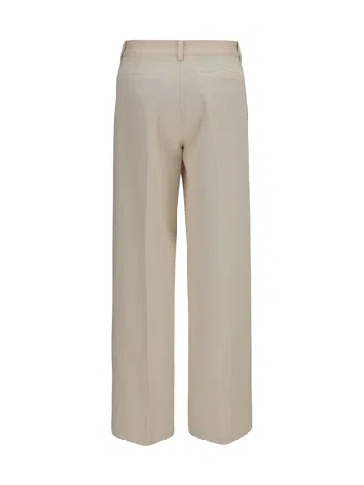 Forte Forte Wide-leg Cotton Trousers In Beige
