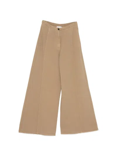 Forte Forte Button-detail Casual Trousers In Brown