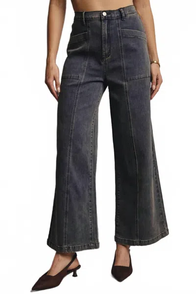 Forte Forte Wide-leg Stretch Jeans In Grayish Denim