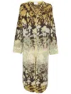 Forte Forte Bloom Mist Mohair Blend Jacquard Coat In Multicolour