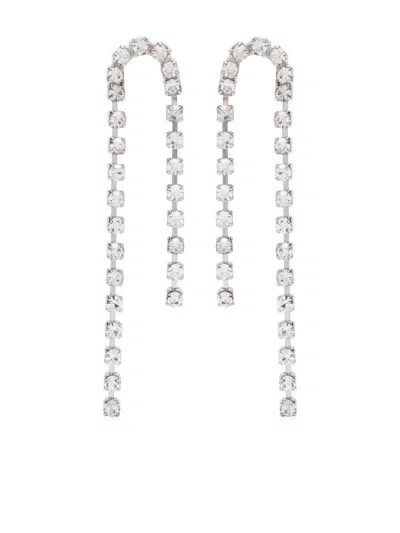 Forte Forte Women Crystal Embellished Earrings In Silver