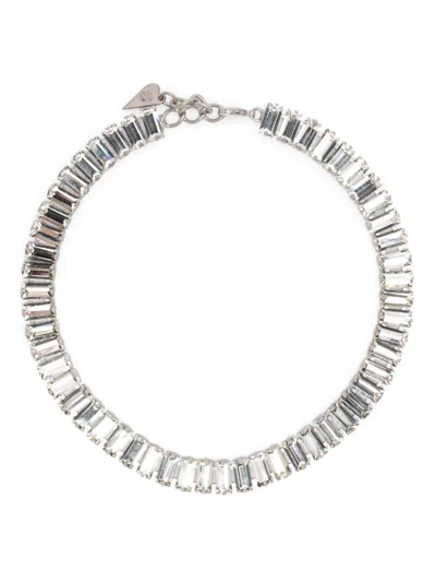 Forte Forte Women Crystal Embellished Necklace In Silver