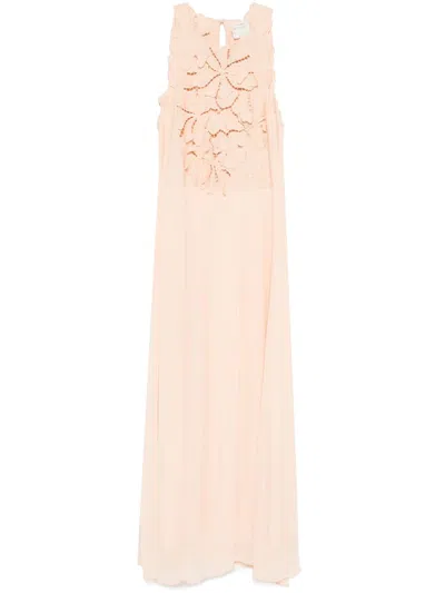 Forte Forte Women Embroidered Cotton Dress In Pink