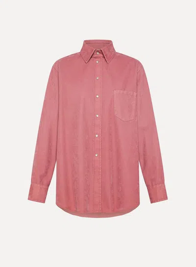 Forte Forte Women's Flocked Cotton Shirt In Labbra In Red