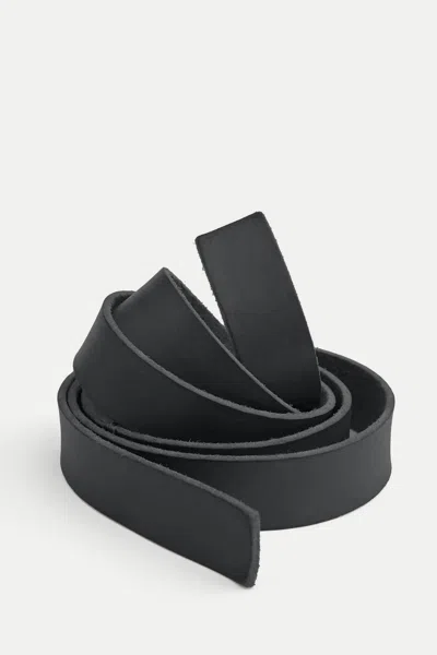 Forte Forte Women's Leather String Belt In Black