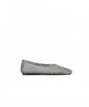 Forte Forte Women's Mesh Ballet Flat With Diamanté Detailing In Nero