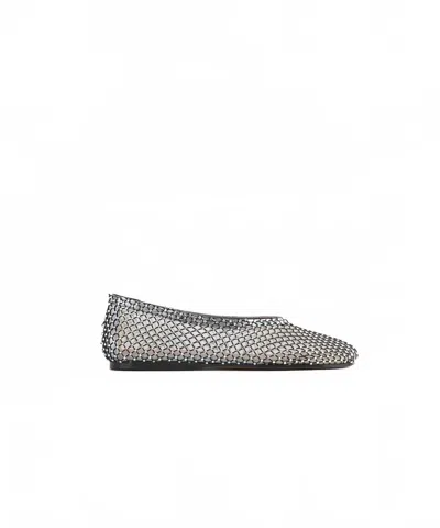 Forte Forte Women's Mesh Ballet Flat With Diamanté Detailing In Nero