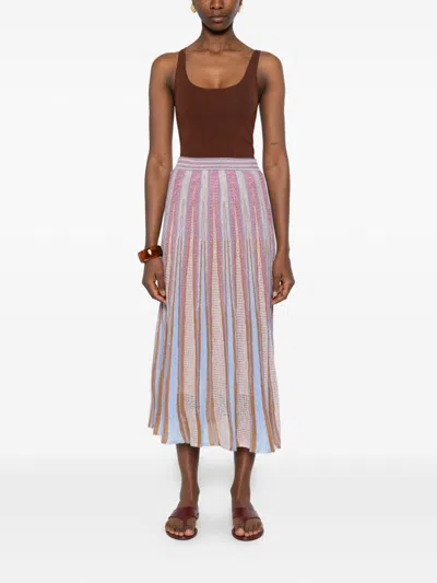 Forte Forte Women's Pleated Long Skirt In Brown