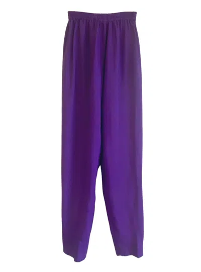 Forte Forte Women's Ripstop Elastic Pants In Violet In Purple