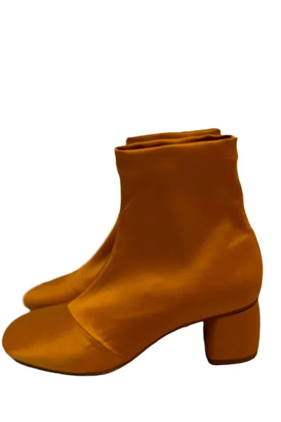 Forte Forte Women's Satin Ankle Boots In Caramel In Brown