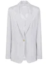 Forte Forte Women Silk Single-breasted Jacket In Gray