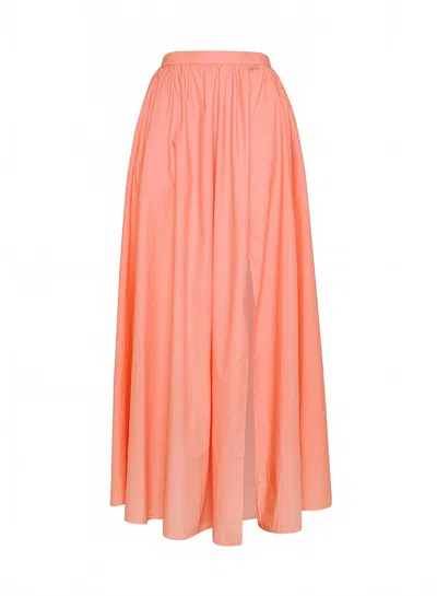 Forte Forte Women's Soleil Pleated Skirt In Orange In Pink