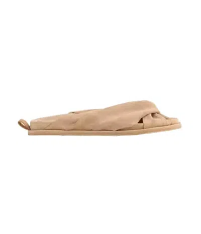 Forte Forte Women's Suede Crossed Sandals In Brown