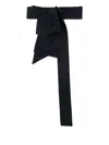 Forte Forte Silk Bow Tie Adjustable Length In Blue
