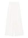 Forte Forte Comfortable Wide Leg Cotton Trousers In White