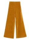 Forte Forte Women Velvet High-waisted Trousers In Orange