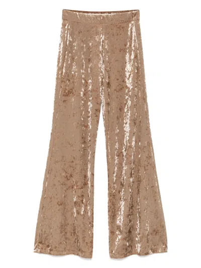 FORTE FORTE FORTE FORTE WOMEN VELVET HIGH-WAISTED TROUSERS