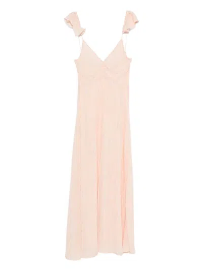Forte Forte Women's V-necked Long Dress In Orange