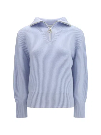 Forte Forte Wool And Cashmere Half Zip Sweater In Black